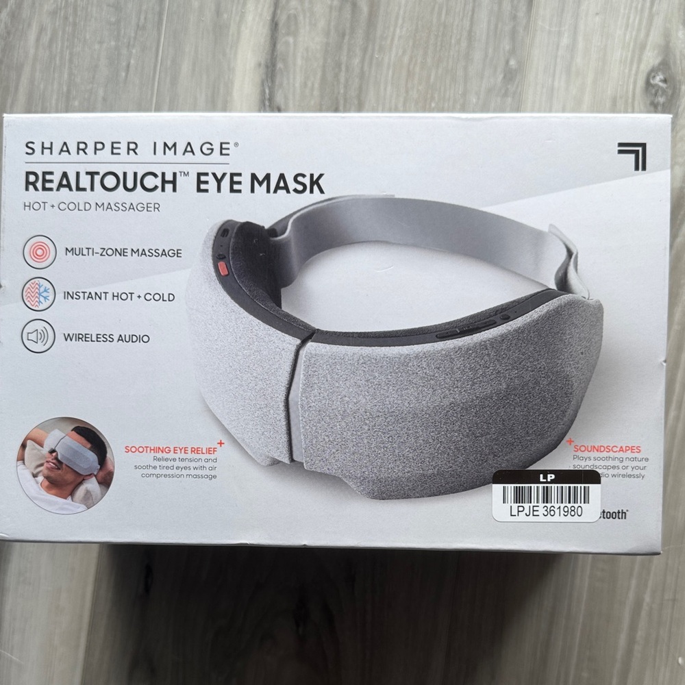 Sharper Image Gray Realtouch Eye Mask
